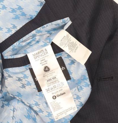 Mens UK Size 36 Marks and Spencer Regular Blue Suit Jacket