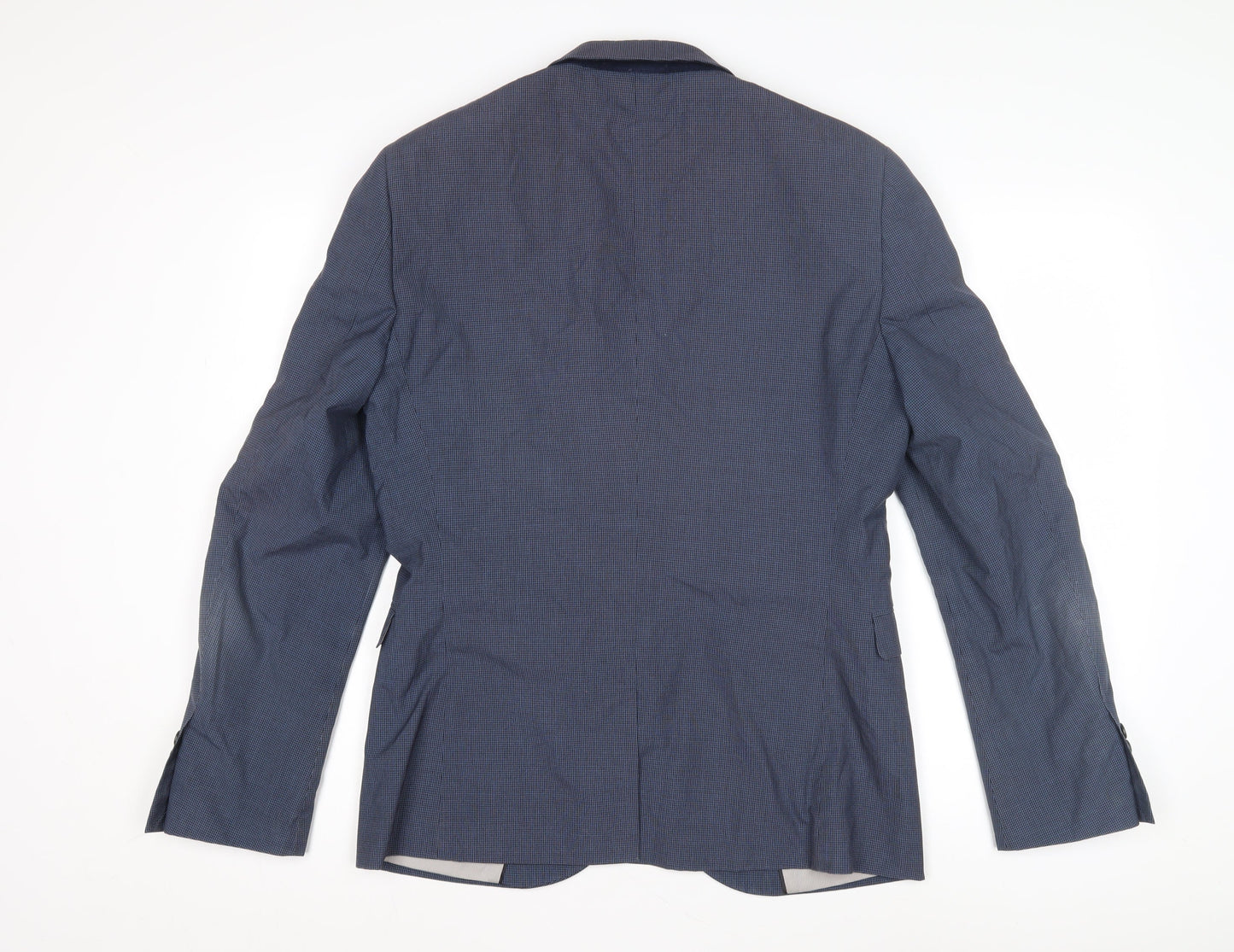 Next Tailoring Men's Blue Check Slim Fit Blazer 40R