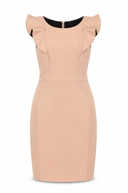 Oasis Women's Beige Pencil Dress, Size 8, Knee Length