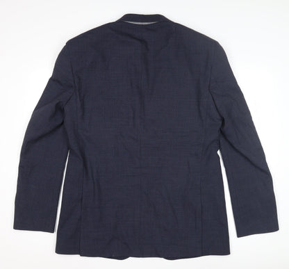 Mens UK Size 40 Marks and Spencer Regular Blue Suit Jacket
