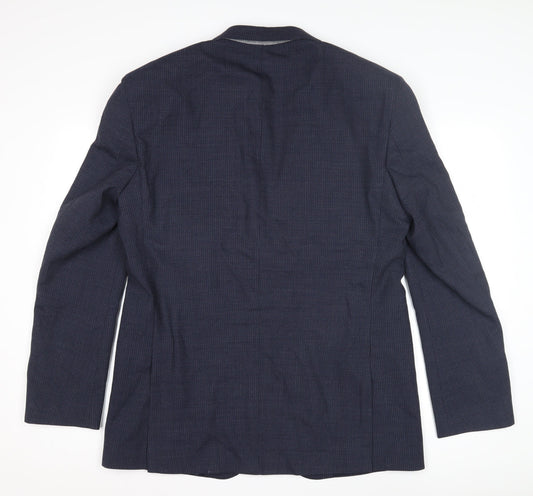Mens UK Size 40 Marks and Spencer Regular Blue Suit Jacket