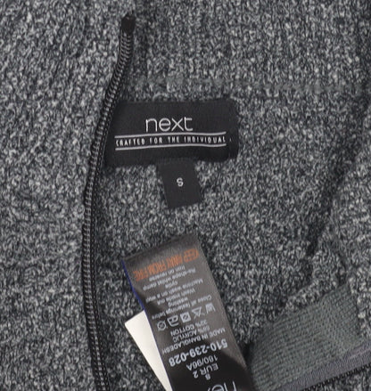 Next Men's Grey Full Zip Jumper, Size S, High Neck