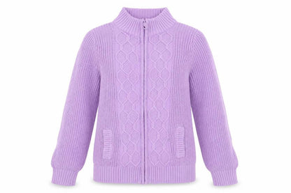 Womens UK Size S Isle Essentials Purple Full Zip Jumper