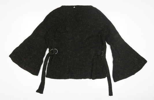 Womens UK Size 12 Mango Black Pullover Jumper