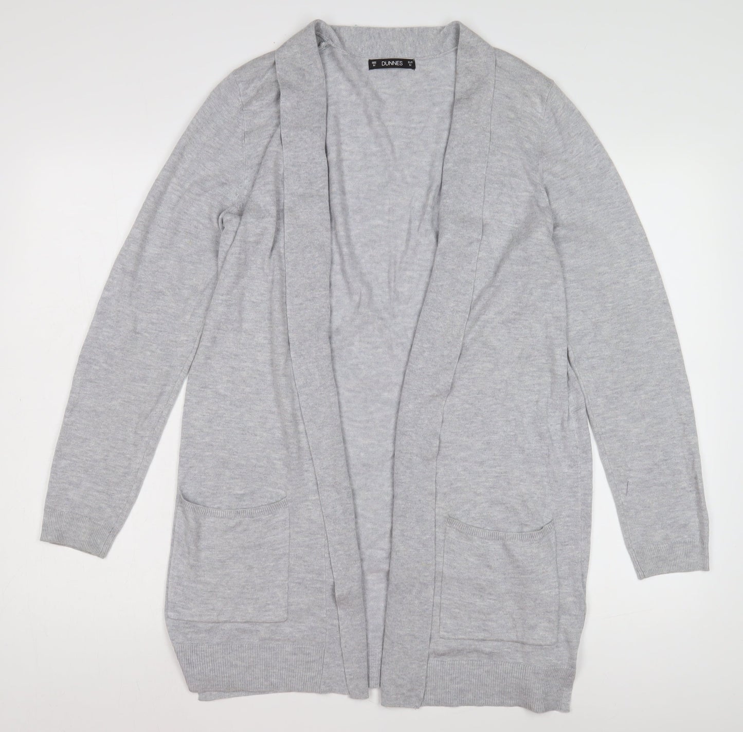 Womens UK Size M Dunnes Grey Cardigan Jumper