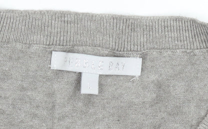 Womens UK Size L Pebble Bay Grey Pullover Jumper