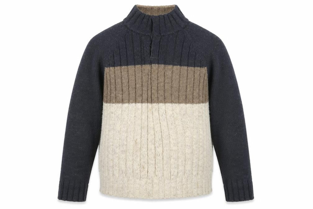 Mens UK Size L Marks and Spencer Multicoloured Henley Jumper