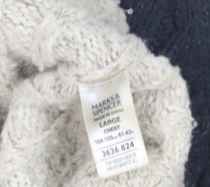 Marks and Spencer Men's Multicoloured Jumper, L