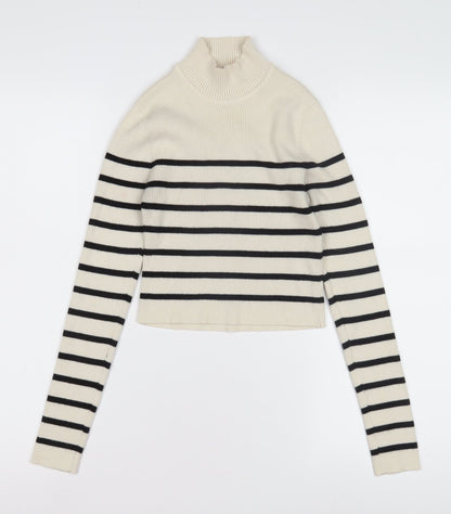 Womens UK Size M Pull & Bear Multicoloured Pullover Jumper