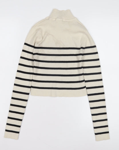 Womens UK Size M Pull & Bear Multicoloured Pullover Jumper