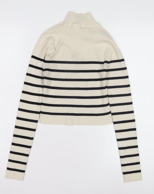 Womens UK Size M Pull & Bear Multicoloured Pullover Jumper
