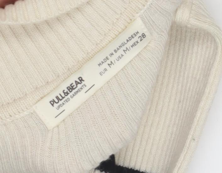 Womens UK Size M Pull & Bear Multicoloured Pullover Jumper