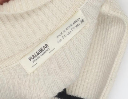 Womens UK Size M Pull & Bear Multicoloured Pullover Jumper
