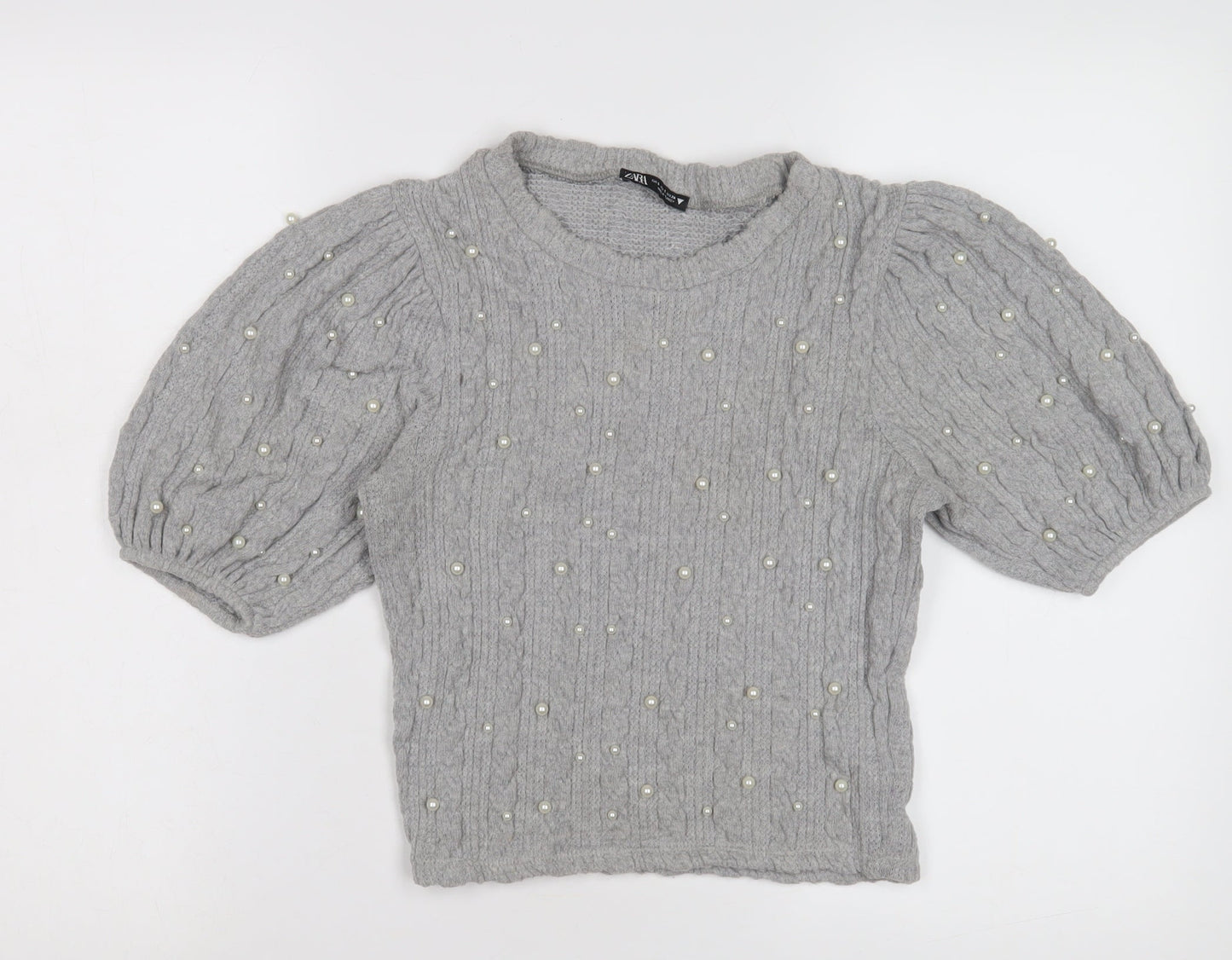 Womens UK Size S Zara Grey Pullover Jumper