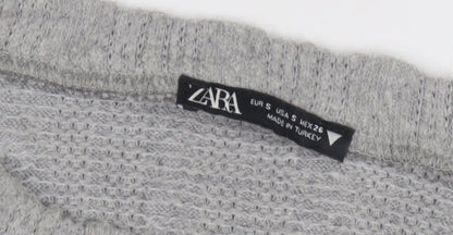 Womens UK Size S Zara Grey Pullover Jumper