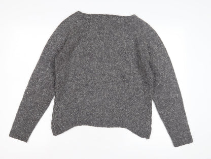 Tintoretto Women's Grey Chunky-Knit Jumper, Size 3