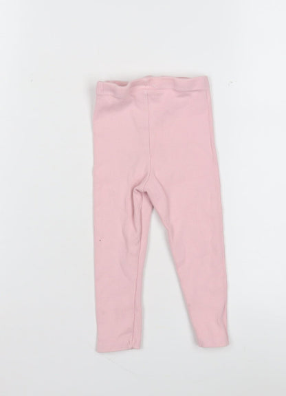 Zara Unisex Baby Pink Leggings - 18-24 Months