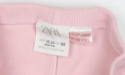 Zara Unisex Baby Pink Leggings - 18-24 Months