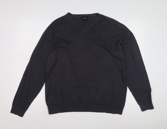 Next Men's Black V-Neck Pullover Jumper XL