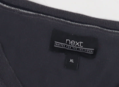 Next Men's Black V-Neck Pullover Jumper XL