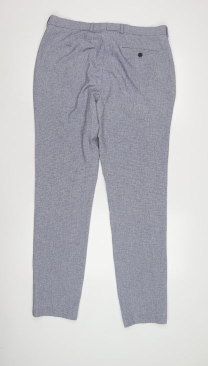 Marks and Spencer Men's Blue Slim Trousers Size 36