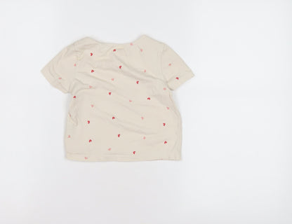 Etsy Unisex Baby Beige T-Shirt 3-6 Months Heart Print