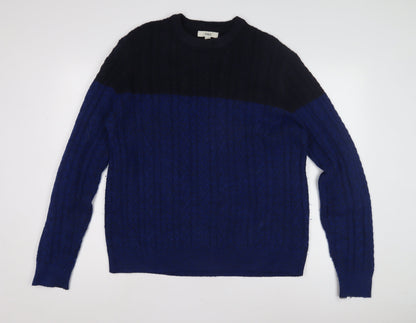 Marks and Spencer Men's Blue Pullover Jumper L