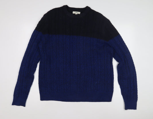 Marks and Spencer Men's Blue Pullover Jumper L