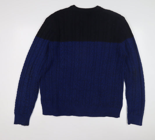 Marks and Spencer Men's Blue Pullover Jumper L