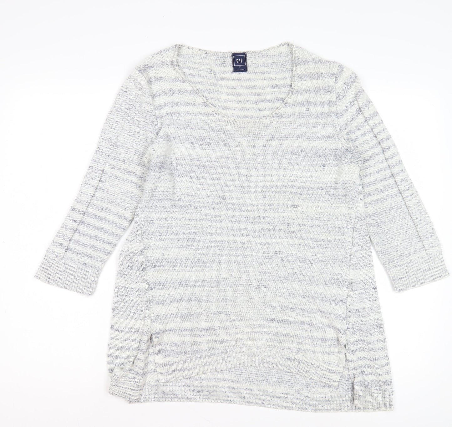GAP Women's Multicoloured Striped Pullover Jumper M