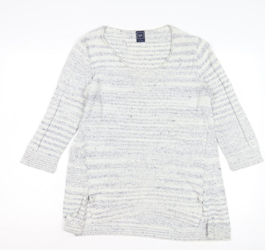 GAP Women's Multicoloured Striped Pullover Jumper M