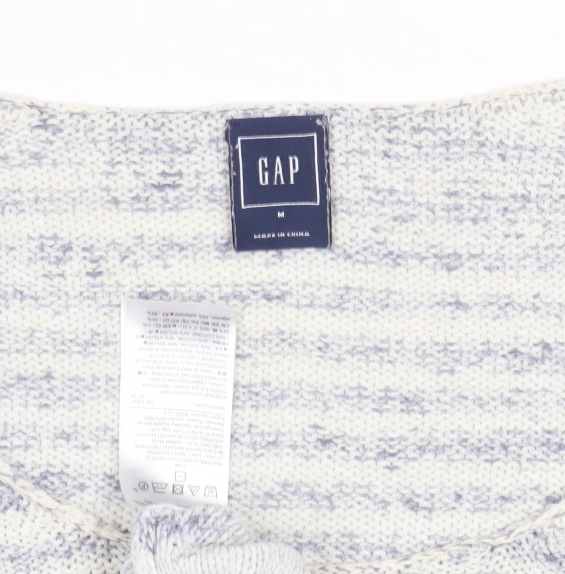 GAP Women's Multicoloured Striped Pullover Jumper M