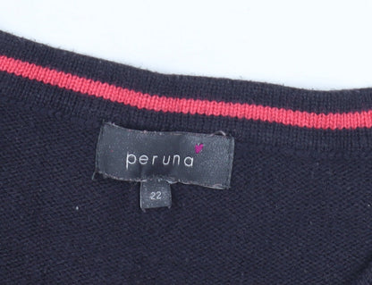Womens UK Size 22 Per Una Multicoloured Pullover Jumper