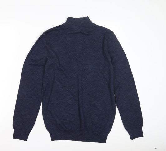 M&Co Men's Blue Full Zip Jumper - S