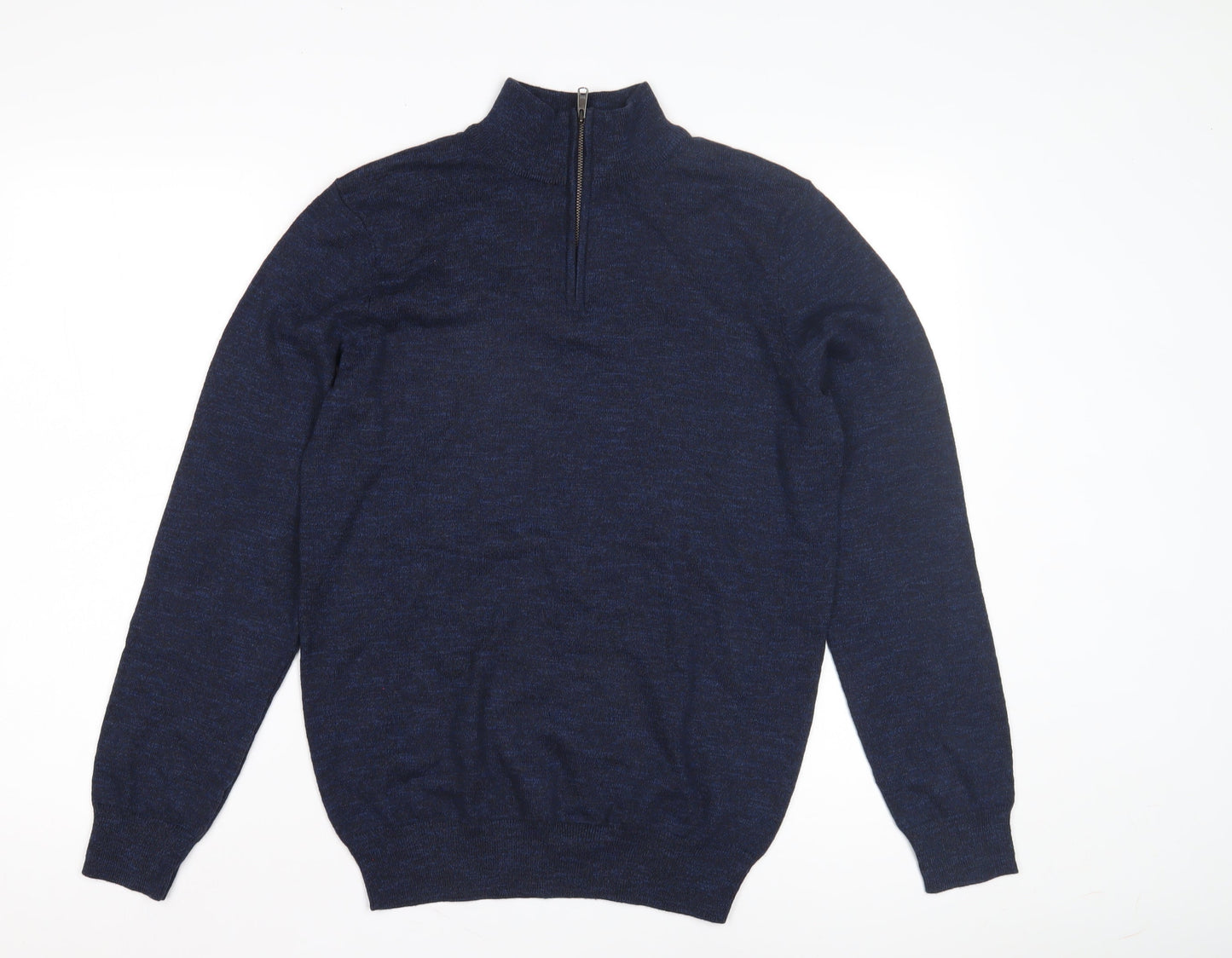 M&Co Men's Blue Full Zip Jumper - S