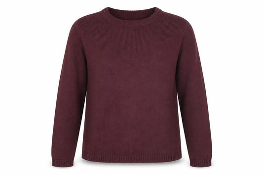 Bonmarché Women's Purple Cable-Knit Jumper, Size S, Crew Neck