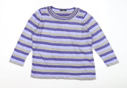Womens UK Size M BM Purple Pullover Jumper