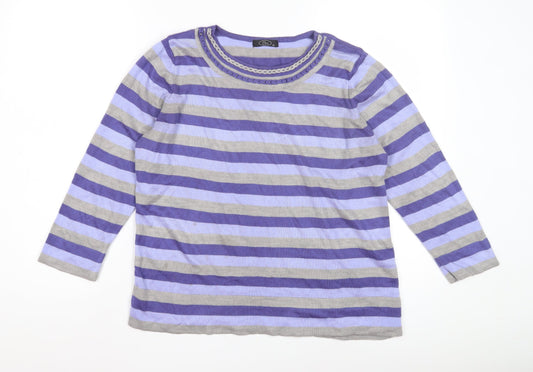 Womens UK Size M BM Purple Pullover Jumper