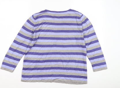 Womens UK Size M BM Purple Pullover Jumper