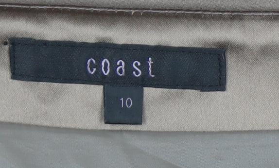 Coast Women's Brown Trumpet Skirt Size 10 Lined Satin