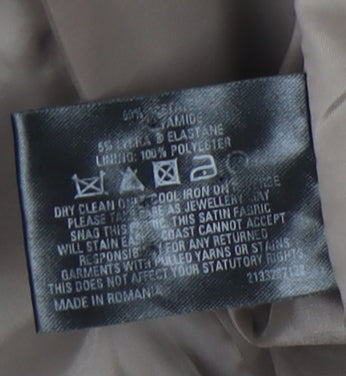 Coast Women's Brown Trumpet Skirt Size 10 Lined Satin