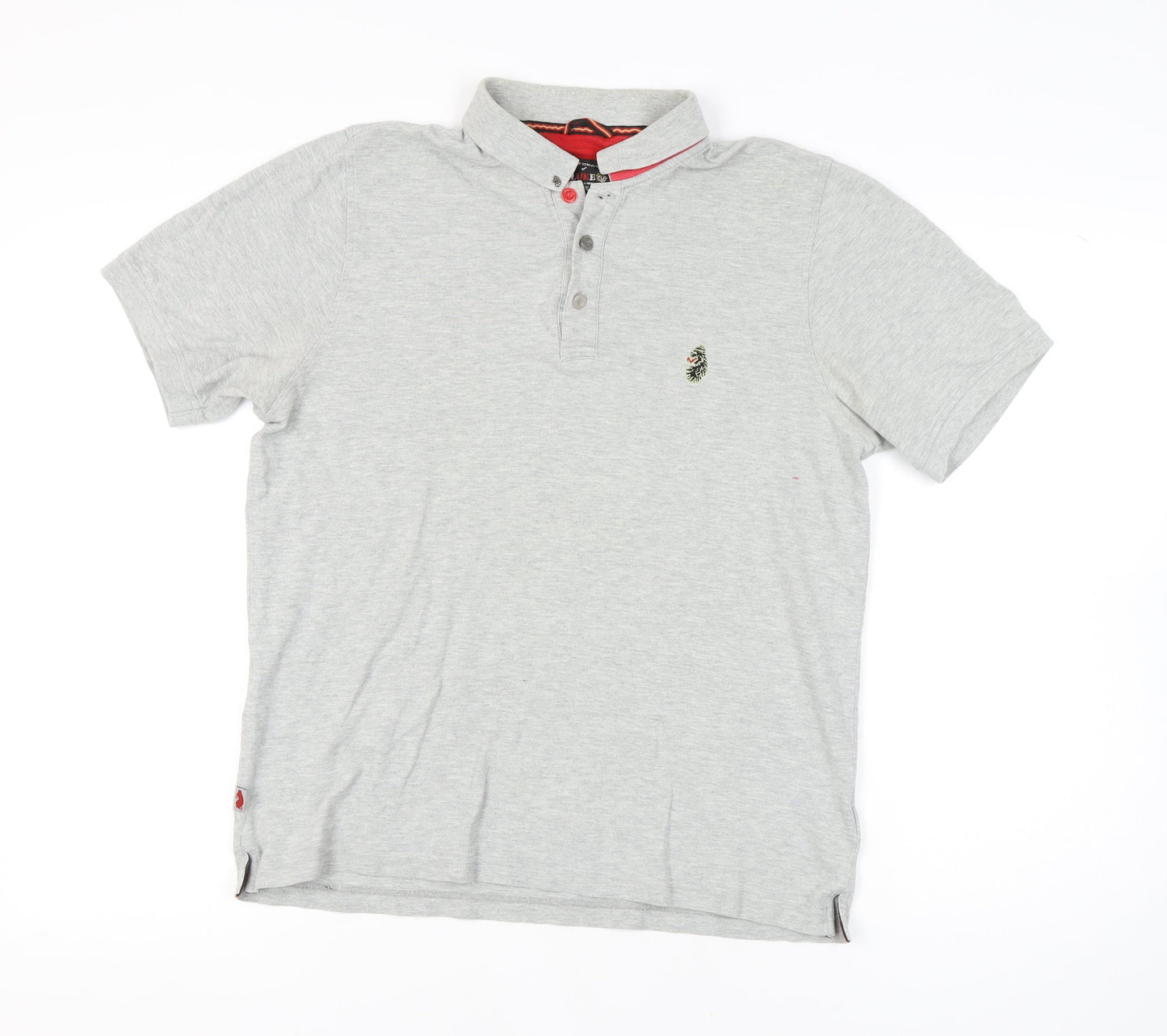 Luke Men's Grey Polo Shirt, Large, Casual Cotton
