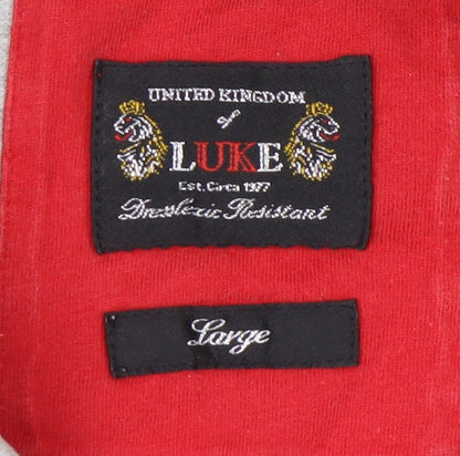 Luke Men's Grey Polo Shirt, Large, Casual Cotton