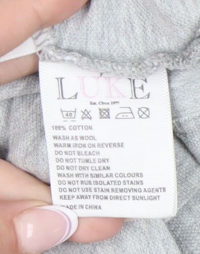 Luke Men's Grey Polo Shirt, Large, Casual Cotton