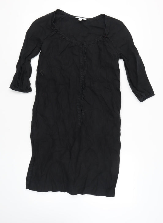 The White Company Black Women’s Dress, Size 8, Linen
