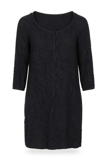 The White Company Black Women’s Dress, Size 8, Linen
