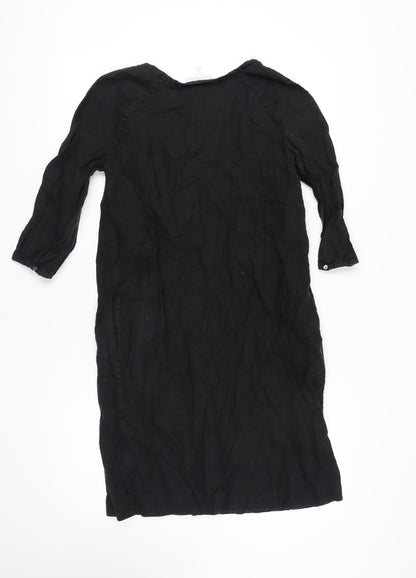 The White Company Black Women’s Dress, Size 8, Linen