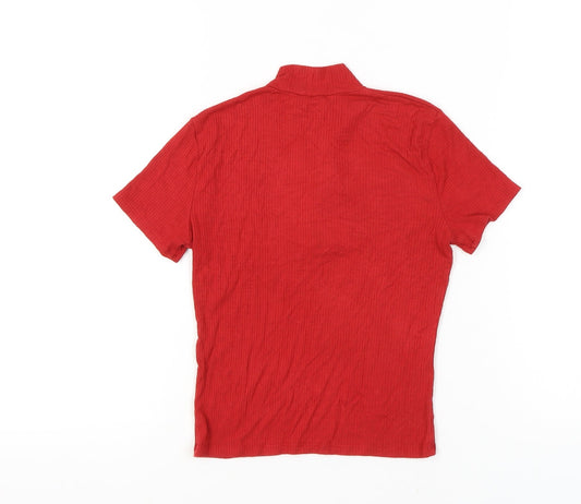 Womens UK Size S Hollister Red Jersey T-Shirt