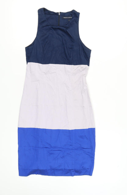 French Connection Women's Multicoloured Sheath Dress Size 8