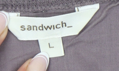 Sandwich Women's Purple Long Sleeve Dress L